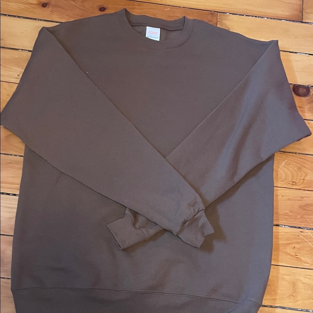 Hanes Men's Classic Brown Crewneck Sweater